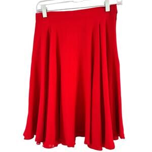 Pamela Dennis Candy Apple Red A Line Knee Length Vintage Skirt Size 8